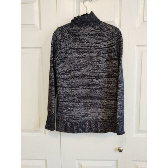J.Crew Wool Blend dark blue and white turtle neck - Picture 2 of 6